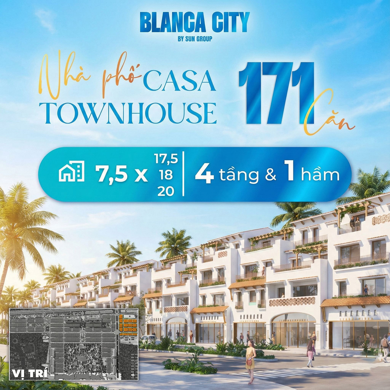 Nhà phố casa townhouse blanca city