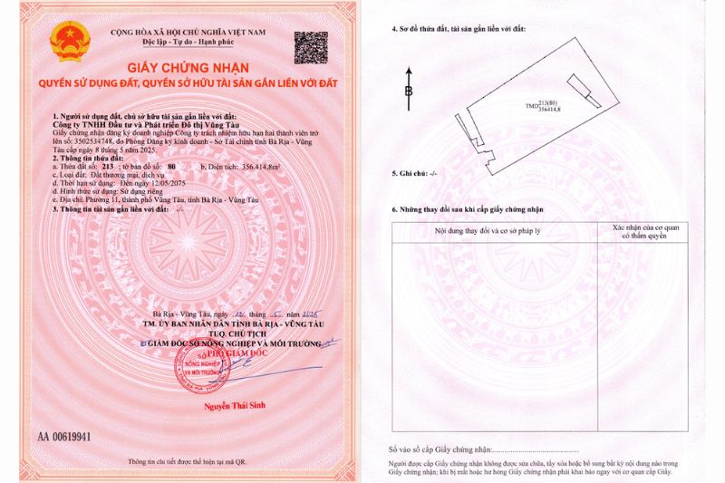 Giấy chứng nhận quyền sử dụng đất – bảo chứng pháp lý vững chắc cho quyền sở hữu của Blanca City.