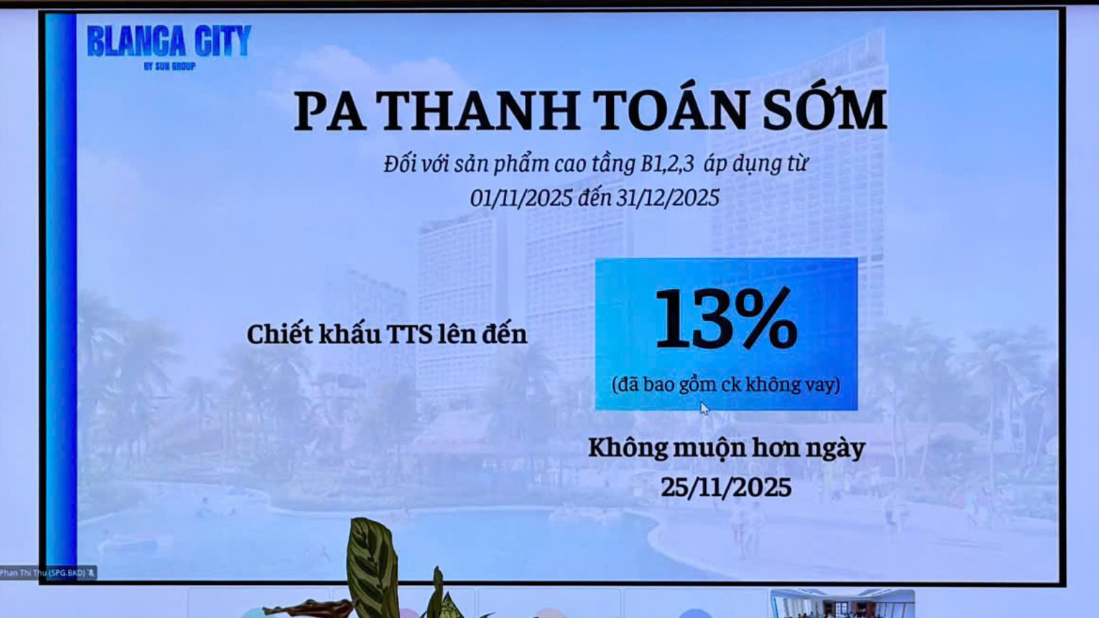 Phương thức thanh toán sớm 95% căn hộ Blanca City.