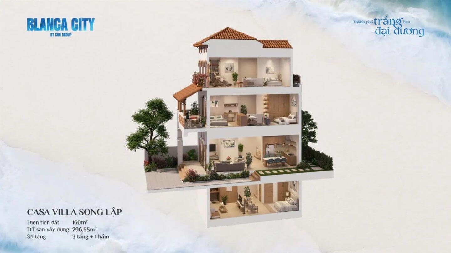 thiet ke biet thu Casa Villa song lap